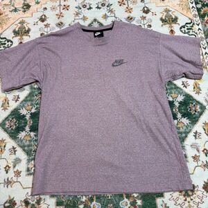 Nike Men's Short Sleeve T Shirt M Mauve Heathered Graphic Logo